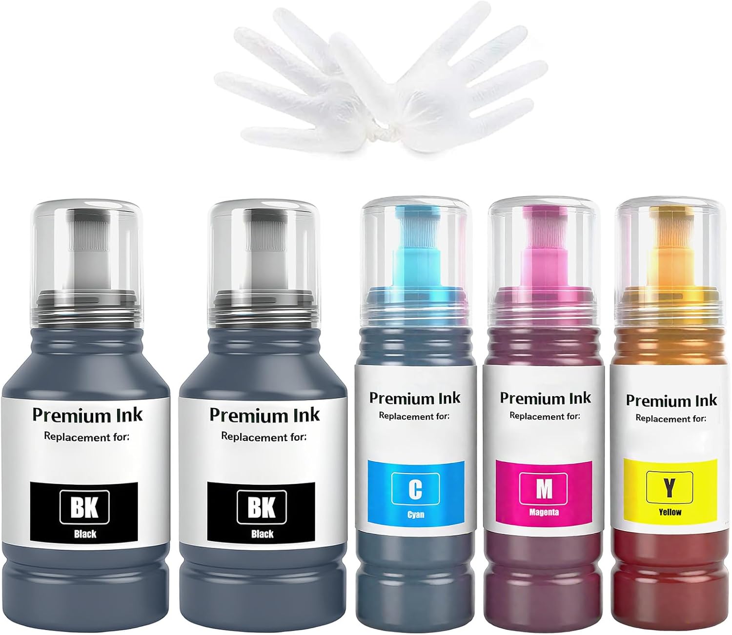 GREENPRINT EPT502 Ink Cartridges Bottle Refill Multipack Replacement for ET-15000 ET-2760 ET-2850 ET-2980 ET-3710 ET-3750 ET-3760 ET-3830 ET-3843 ET-3850 ET-4750 ET-4760 ET-4850 Printer (2BK CMY)