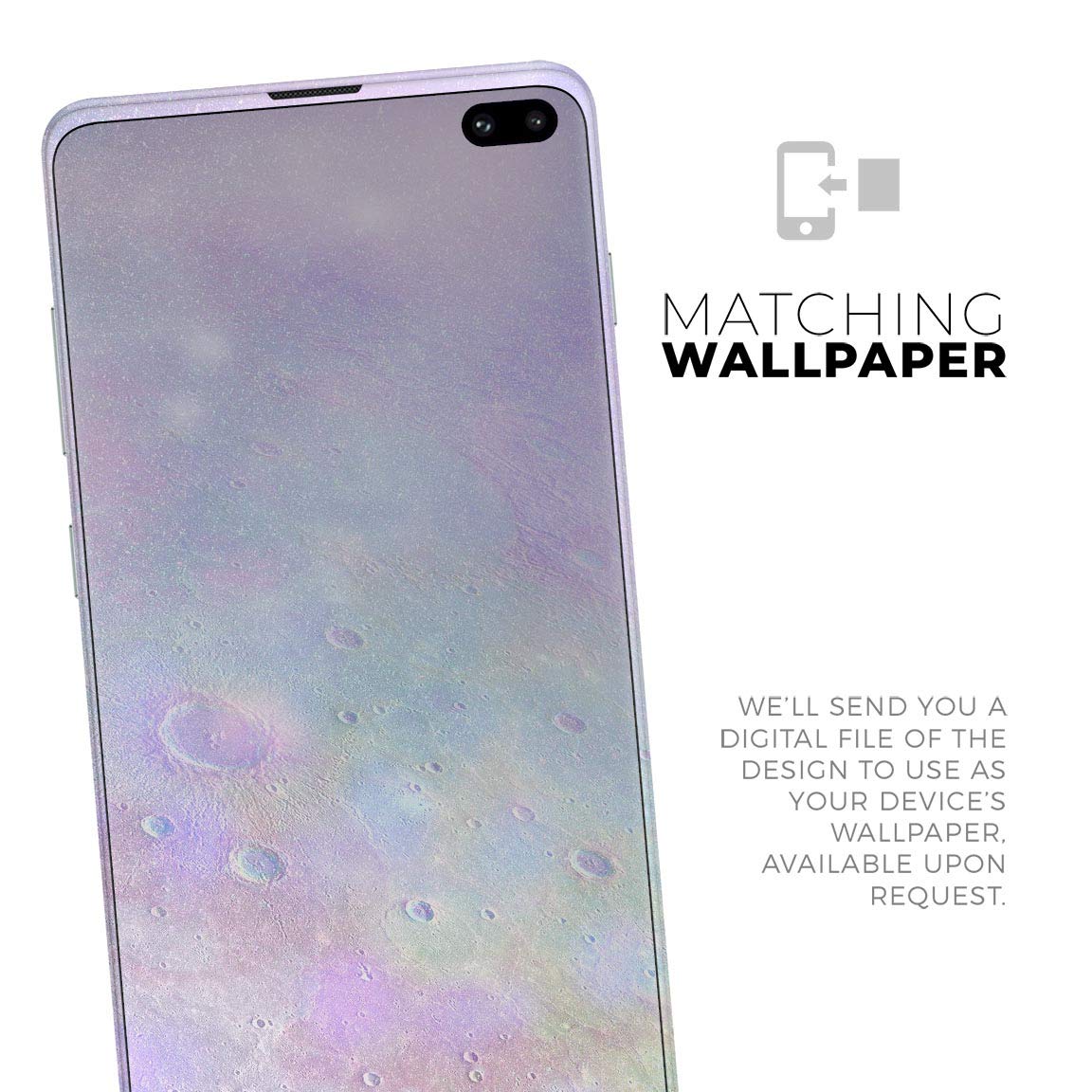 DesignSkinz The Tie-Dye Cratered Moon Surface | Protective Vinyl Decal Wrap Skin Cover Compatible with The Samsung Galaxy Z Flip (Full-Body, Screen Trim & Back Glass Skin)