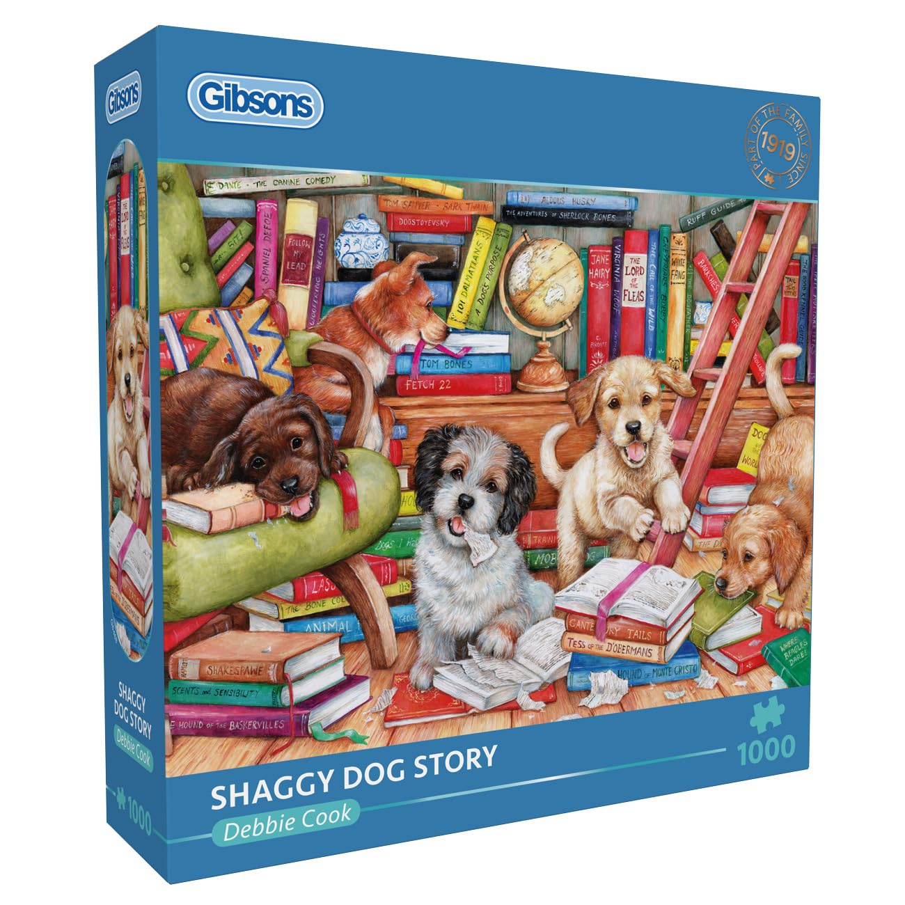 Gibsons Shaggy Dog Story 1000 Piece Jigsaw Puzzle for Adults – Charming Puppies Animals Artwork by Debbie Cook – Premium Sustainable Puzzle Made in the UK/EU - Great Gift — image 1