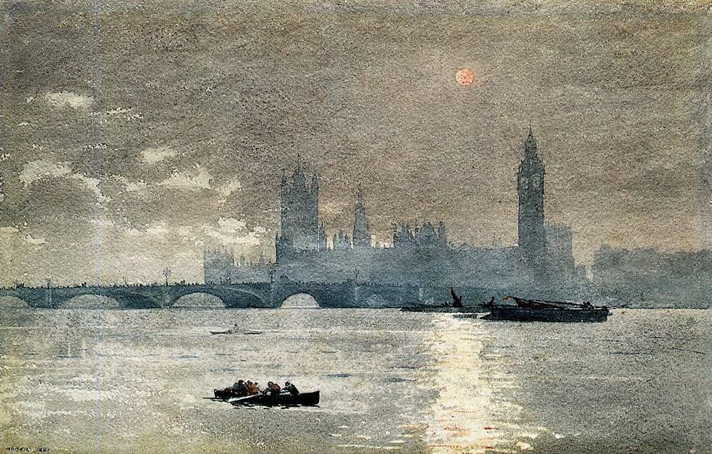 ARTXLXXBN Famous Painting Art Wall Decor Abstract Art Picture the Houses of Parliament by Winslow Homer Animal Pictures for Home Decor 60x90cm