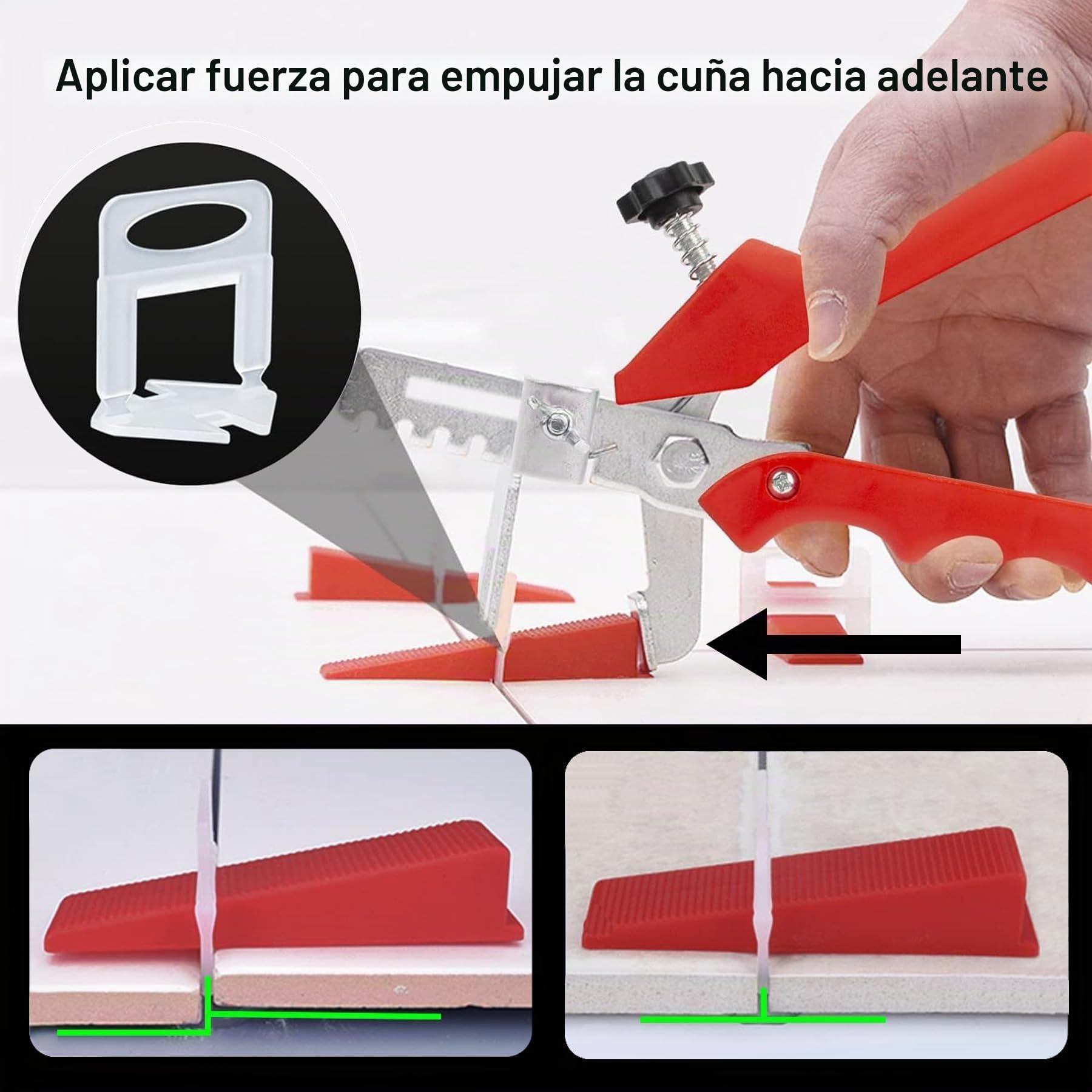 1000 sistemas de nivelación de azulejos, 4 mm, herramienta para azulejos, accesorios para colocación de baldosas, lengüetas para azulejos autoadhesivos, espaciadores, cuñas de azulejos, sistema de