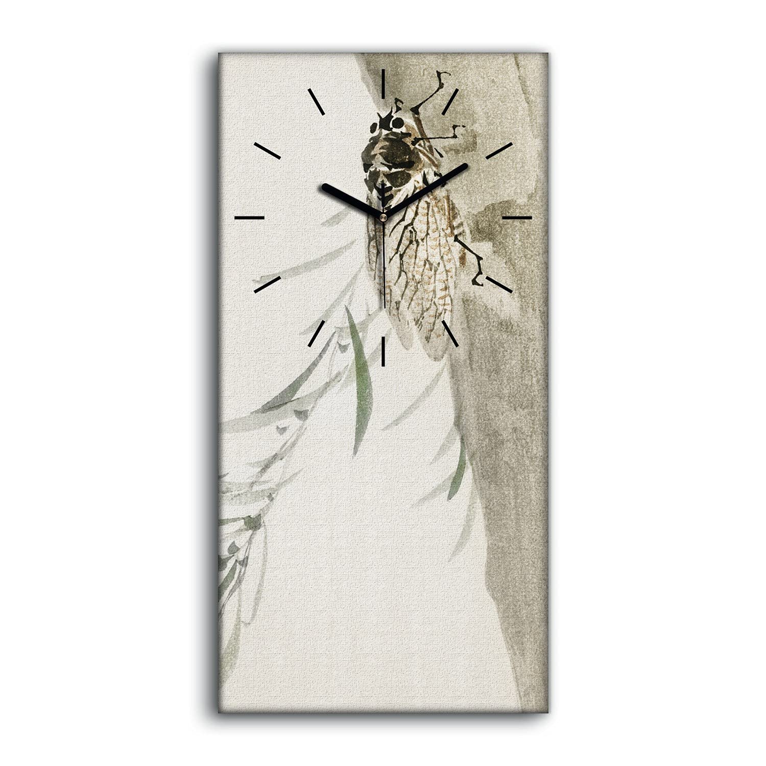 Horloge sur toile silencieuse pour une ambiance zen et nature dans votre chambre ou bureau