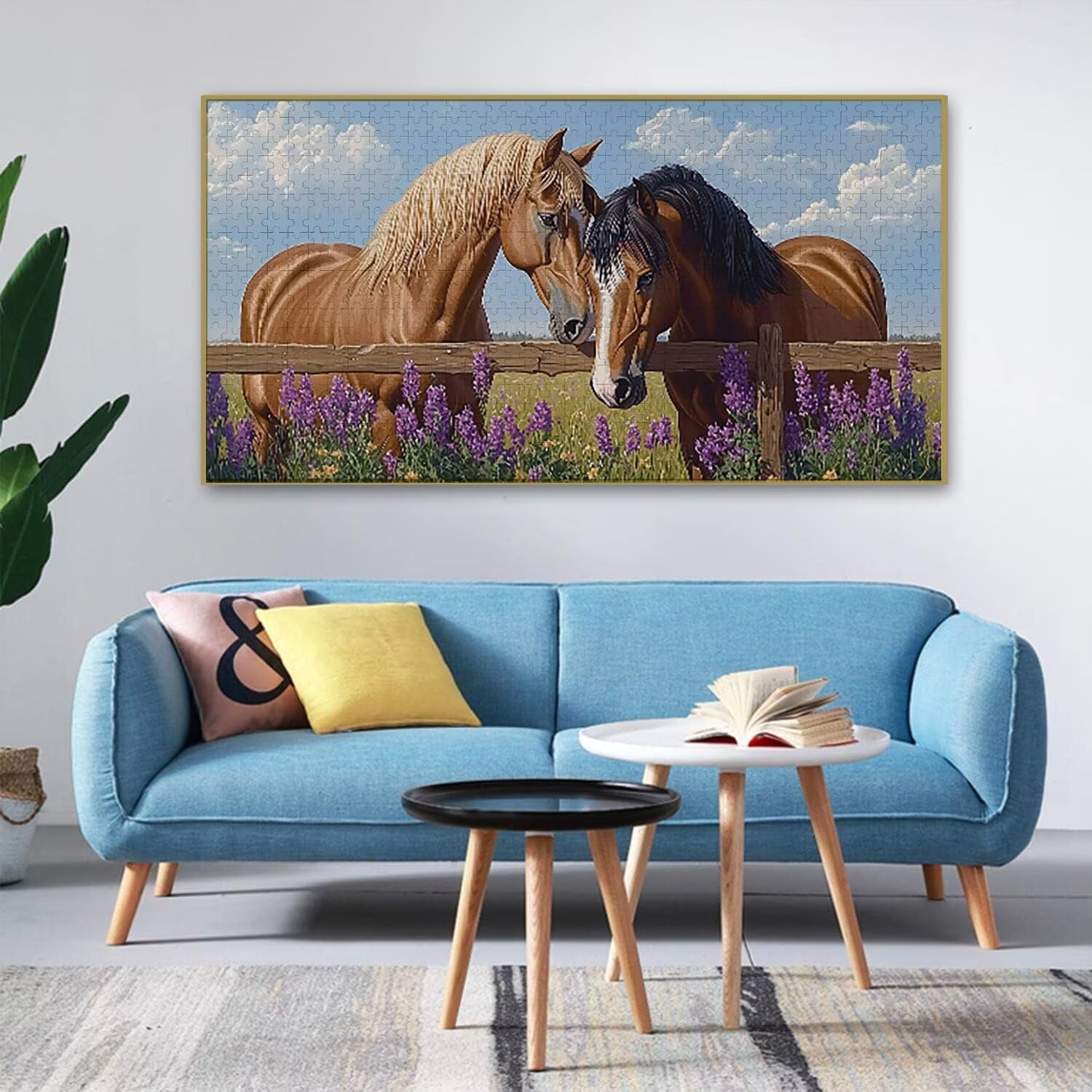 Gospodarstwo koni - Puzzle 900 sztuk dla dorosłych - Puzzle DIY, kreatywna rozrywka, sztuka nowoczesna, klasyczne puzzle dla dorosłych i młodzieży w wieku 12 lat, pomysł na prezent dla mężczyzn i