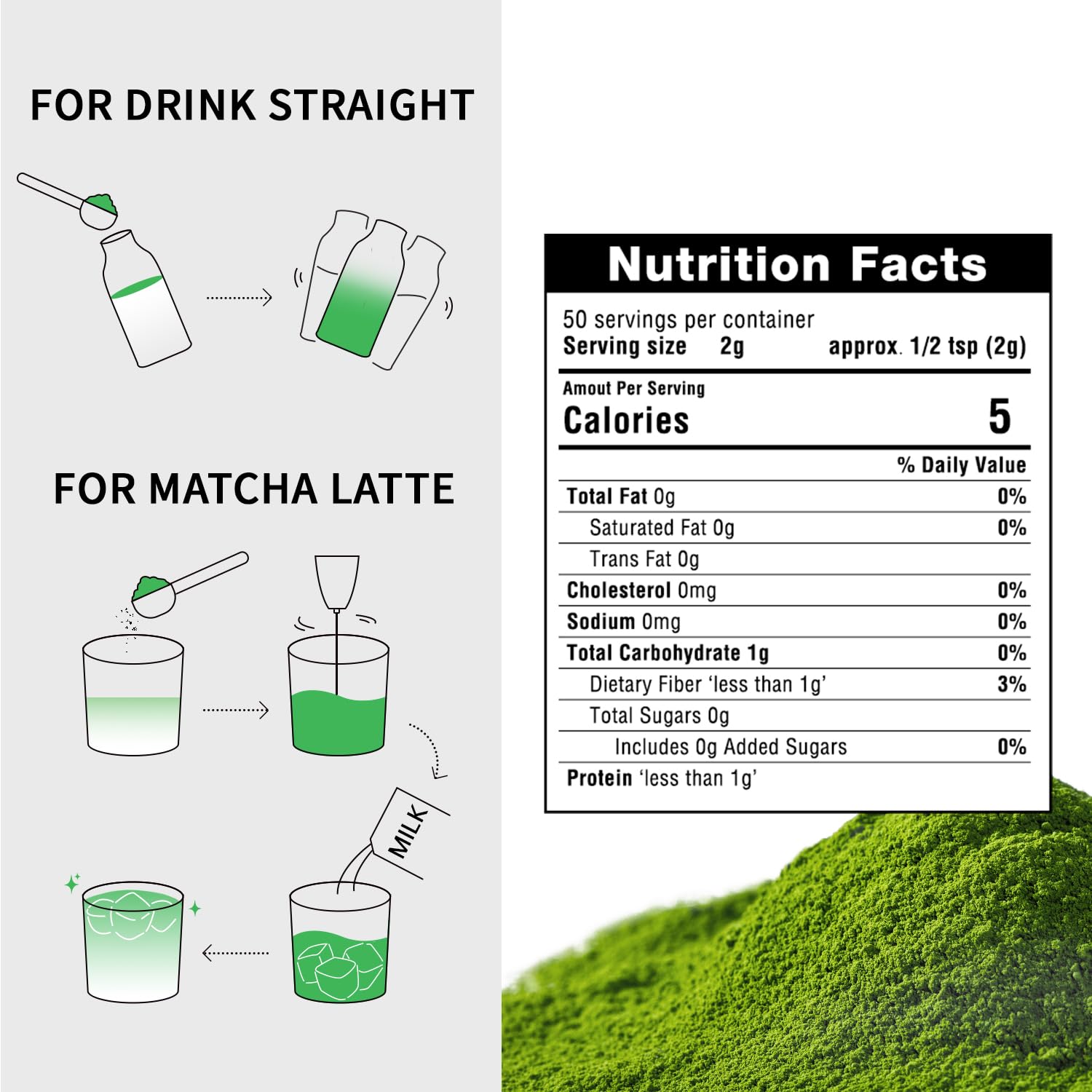 Organic Matcha Green Tea Powder First Harvest Ceremonial Grade 100 Pure Premium Matcha for Drinking and Latte No — view 3