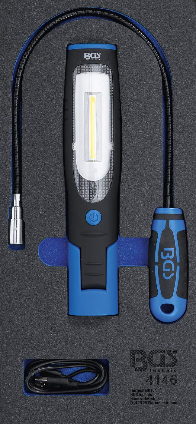 BGS 4146 | Wkładka do szuflady 1/3: lampa i chwytak magnetyczny | 3 szt.