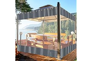 HIYOUGO Clear Plastic Curtains for Outside Patio