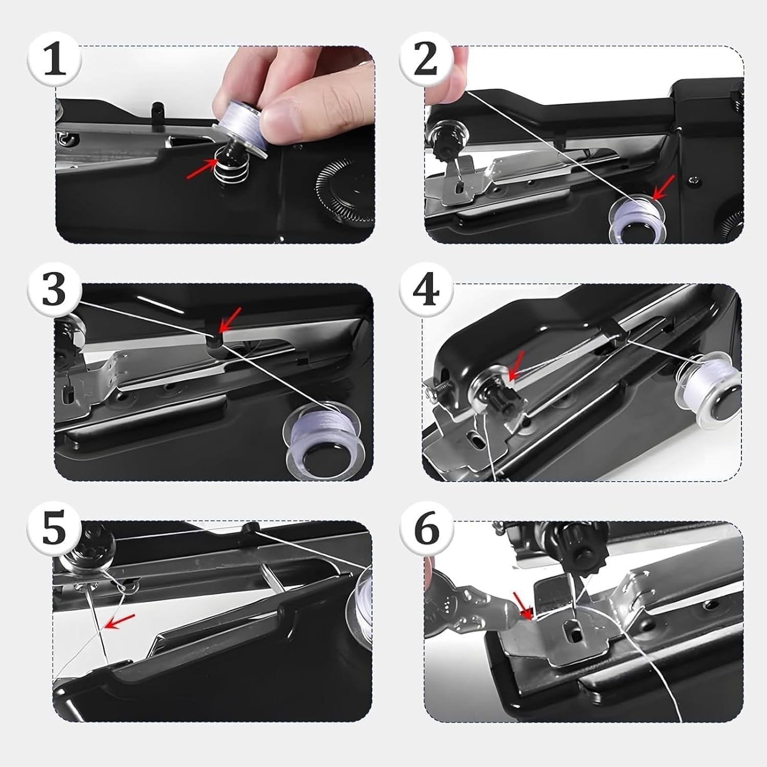 Handheld Sewing Machine, Mini Portable Sewing Machine for Beginners Adults, Electric Fast Stitching, for Home,Travel, Clothes, Fabrics, DIY Crafts, Repairs