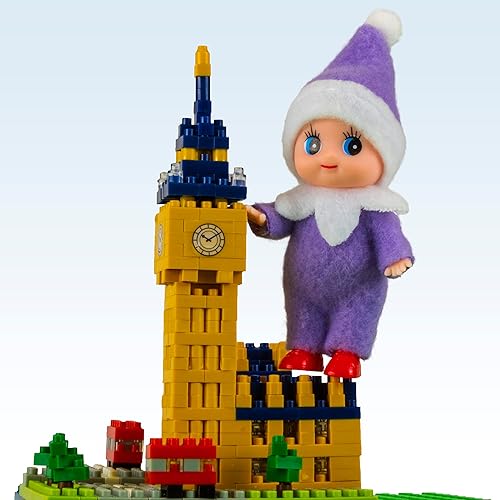 Miniatura 3 de Muñeca Elfo Bebé Navidad en Mono Azul