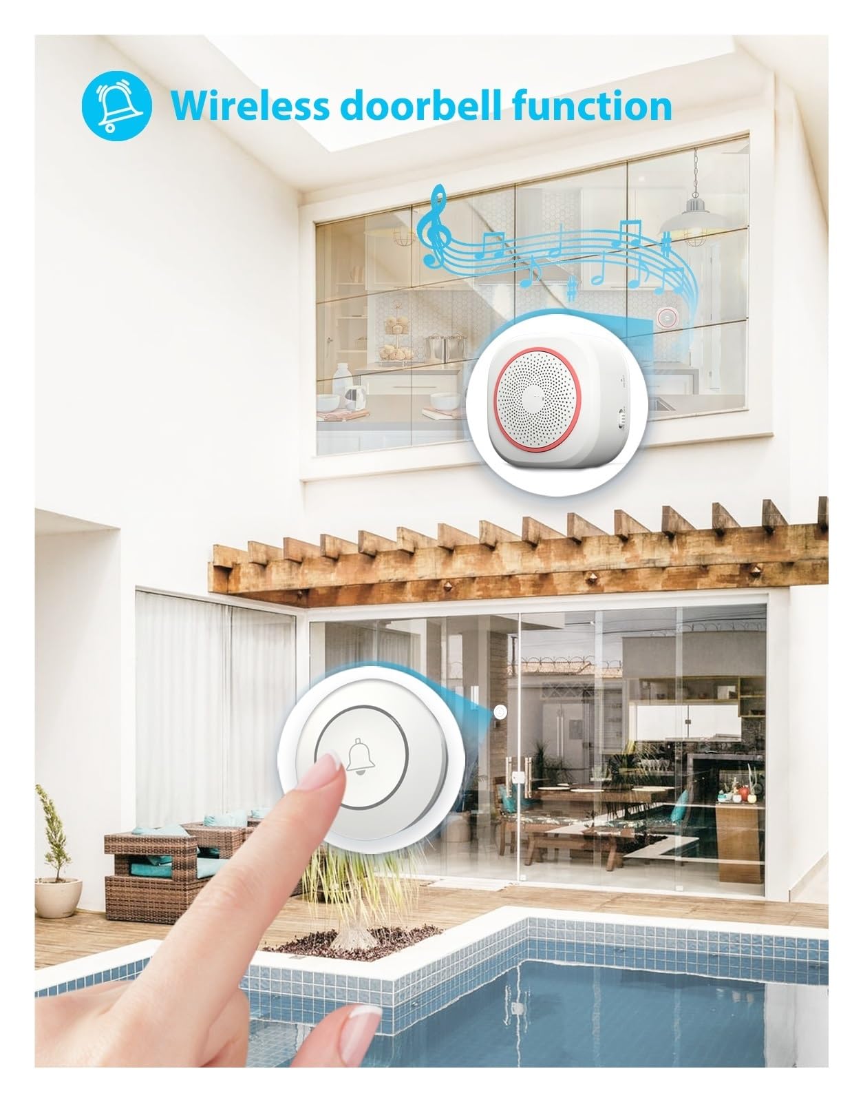 DELURA AS100 WiFi Home Alarm System Drahtlose Sicherheit Einbrecher Smart Home APP Steuerung Mit PIR Motion Sensor Tür Sensor Keine Falsch-Positiv-Rate (Color : Option16)