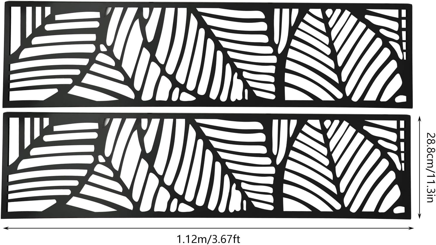 Outdoor Privacy Screens, Metal Freestanding Decor Privacy Fence Screen, Indoor Room Decorative Divider, Patio Privacy Screen Balcony Decorative Screen Set with Stand for Swimming (Leaf-Style)