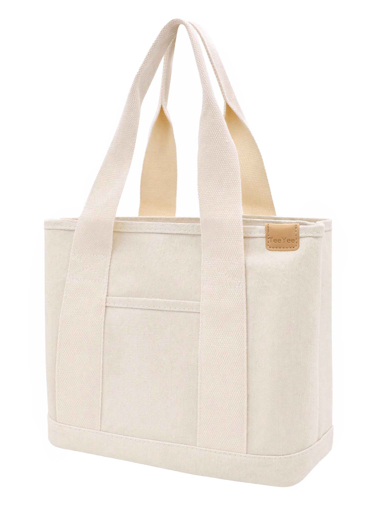 TeeYee Damen Mittelgroß Handtasche Canvas Satchel Tote Bag Schultertasche | Shopper für Bücher,Handbag für Alltag Arbeit,Einkaufstasche für Mädchen
