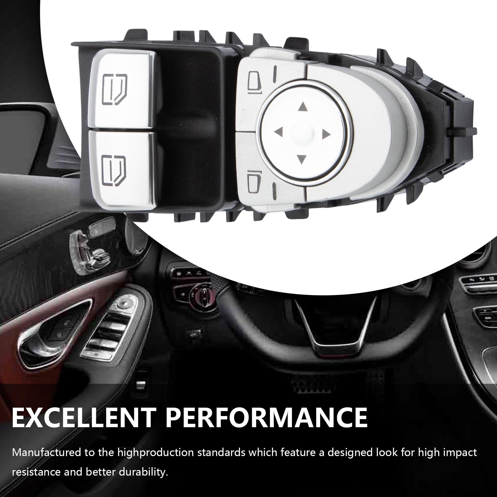 Interrupteur Leve Vitre pour Mercedes C-Class C205 V-Class W447/Vito Mixto W447/ Vito Tourer W447 Interrupteur Fenêtre Electrique Commande Leve Vitre A2059057011 A2059050302