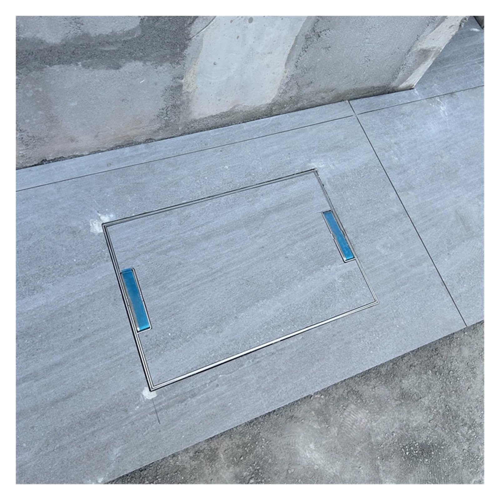 GLDYTVF Invisible Removable Manhole Cover, Easy Inspection, 28x14x2.0in (71.1x35.6x5cm), Durable Underground Access Lid for Sewers, Drainage, and Utilities