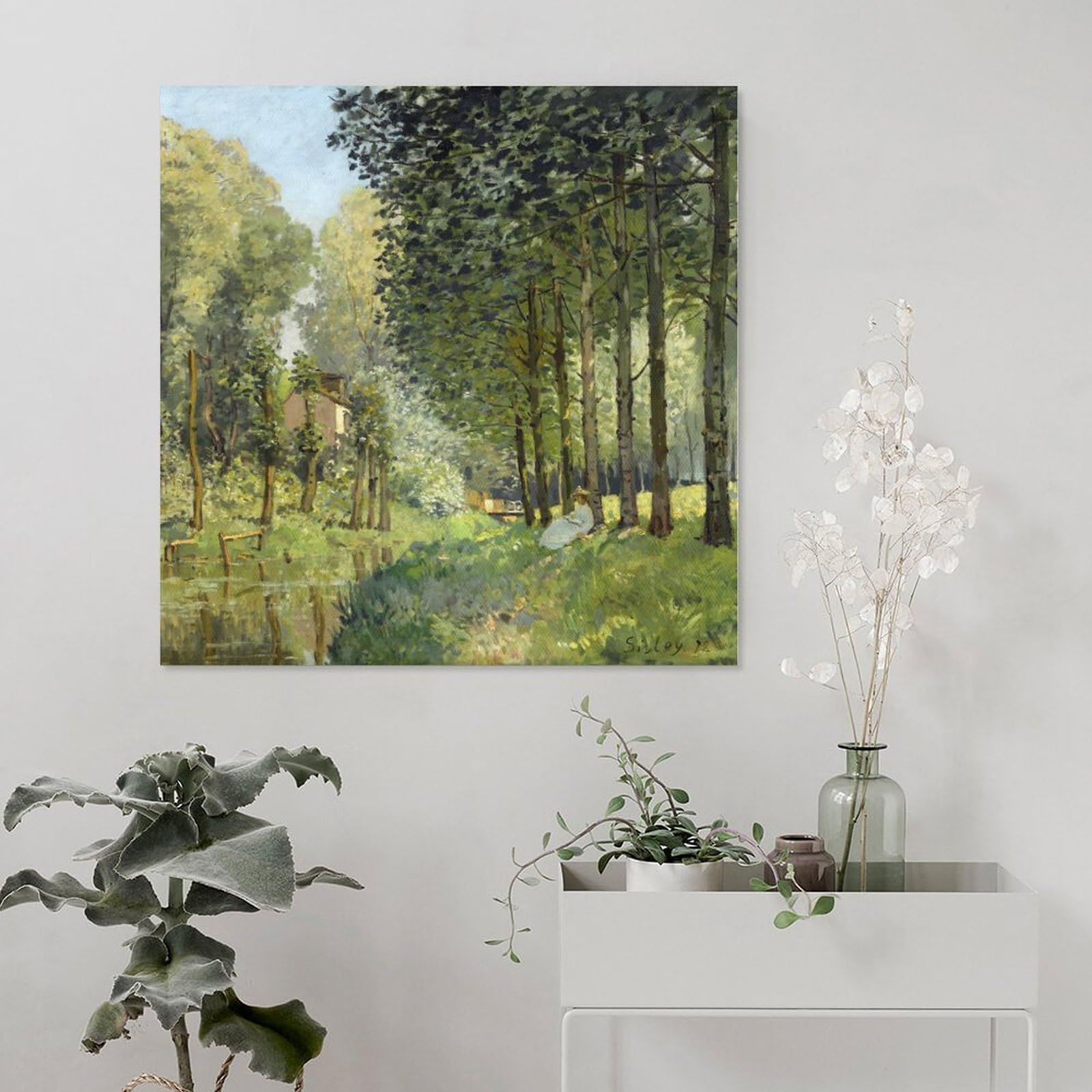 Amazon.com: Alfred Sisley Rest Along The Stream. Edge of The Wood