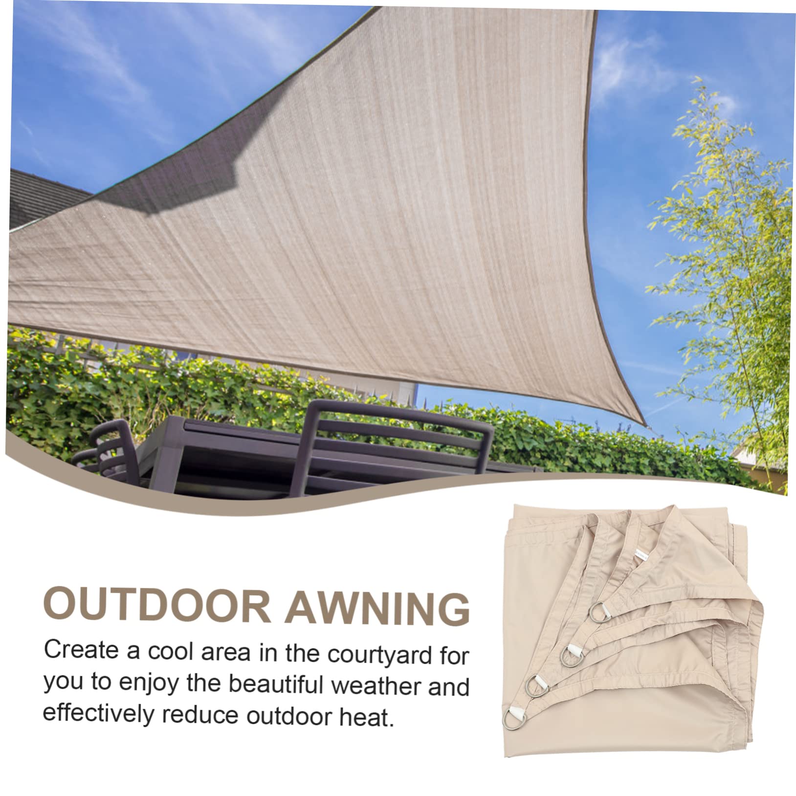 BESPORTBLE Bâche De Solaire Résistant Aux UV pour Balcon Et Jardin Facile à Installer Et Démonter pour Créer De Ombrage Extérieur