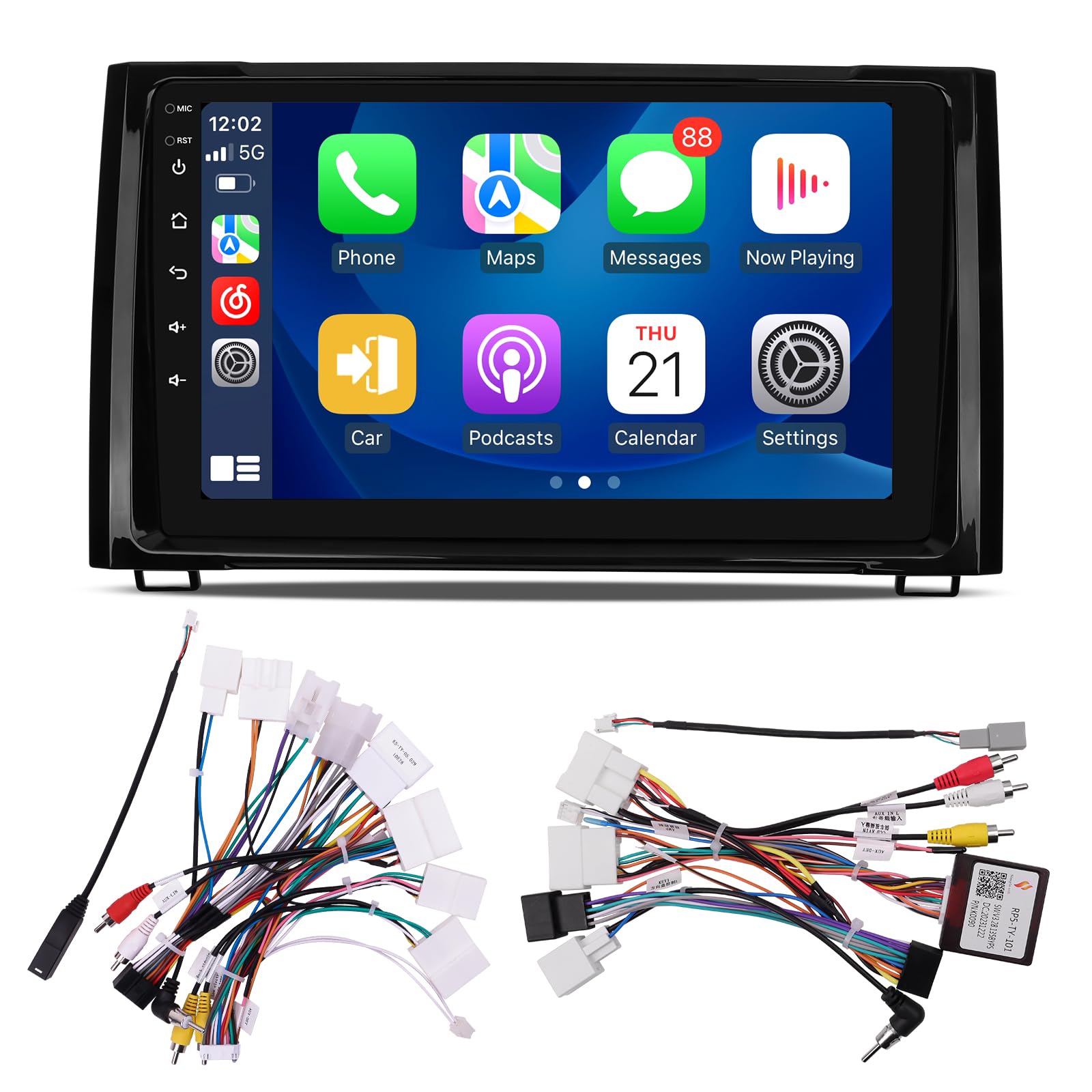 Kasvar ヘッドユニット Apple CarPlay Amazon.com: ViaBecs Android 13 6G 128G Car Stereo Apple Carplay
