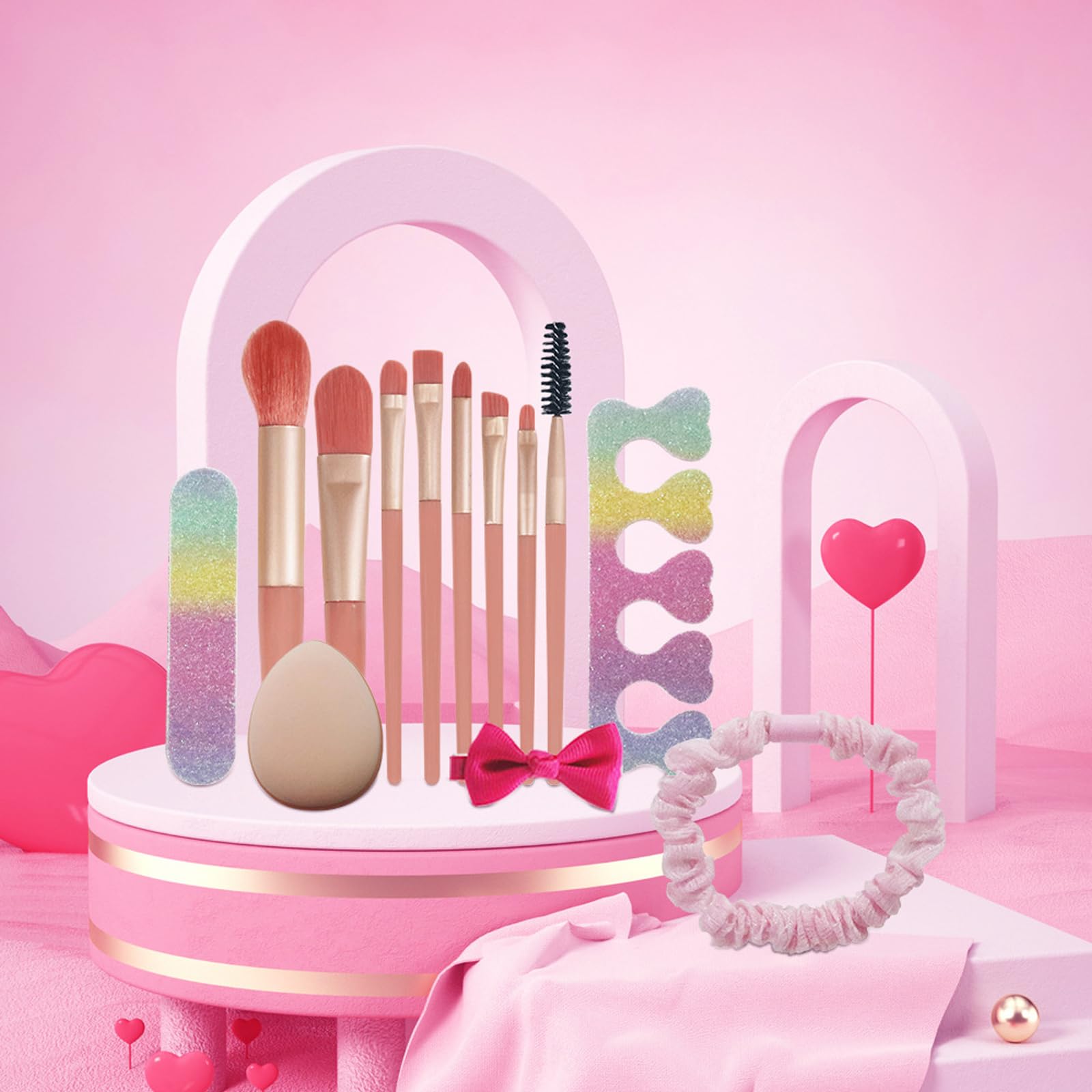Schmink Set, Kosmetik Starter Kit für Frauen mit Lidschatten Palette Concealer Lipgloss Lippenstift Mascara etc, Multifunktions Kosmetik Makeup Set für Gesicht, Augen und Lippen#1
