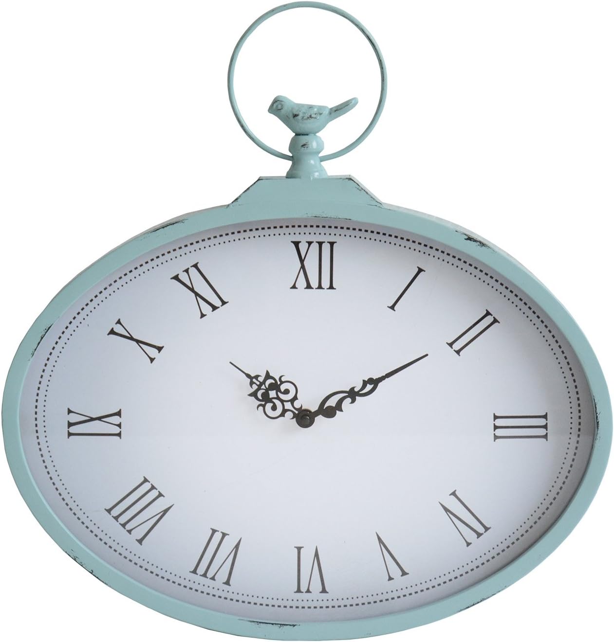 Tottenham Light Blue Rustic Pocket Watch Wall Clock