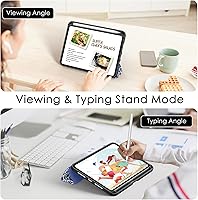 Vista 7 de Soke Funda para iPad mini 7(A17 Pro) 2024/iPad Mini 6 2021 de 8.3 pulgadas con Soporte para Lápiz-[Carga de Lápiz + Activación/Suspensión