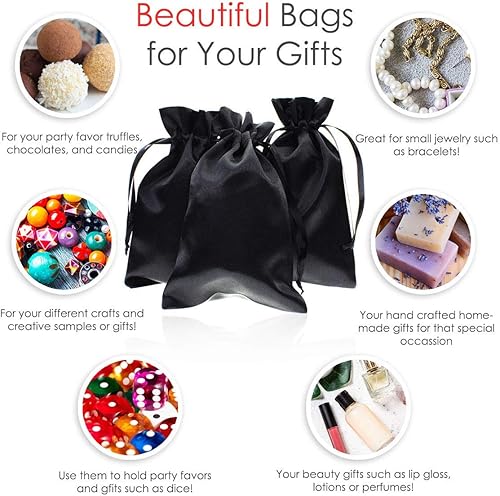 Miniatura 84 de Nuevas bolsas de satén Rosa - 5 x 8 pulgadas (paquete de 50)