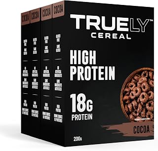 Truely High Protein Cereal Cocoa | 18g Protein, 4g Sugar | Pack of 4