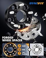 Vista 4 de dynofit Espaciadores de rueda de 5 x 114.3 de 1 pulgada, 4 piezas para Nissan 350Z/370Z e Infiniti G35/G37/FX35, orificio central de 2.602 in