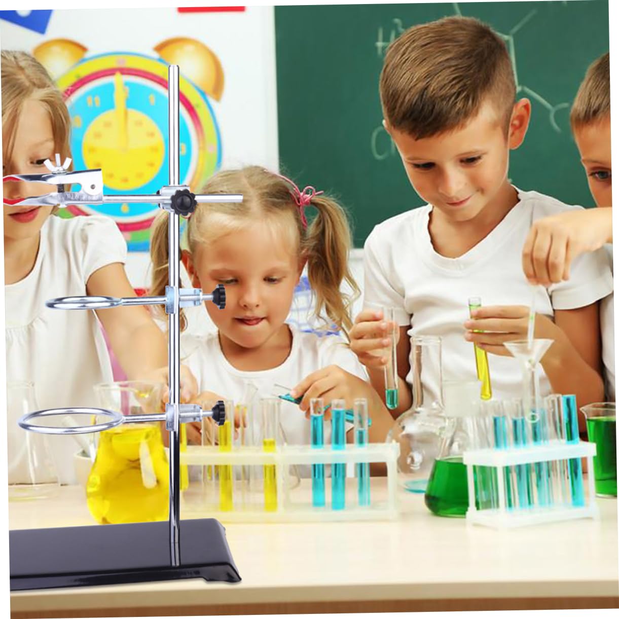 POPETPOP da Laboratorio Inossidabile e Ferro per Esperimenti Chimici Stabile e Affidabile con Pinza per Laboratorio Attrezzature Multifunzionali per Esperimenti