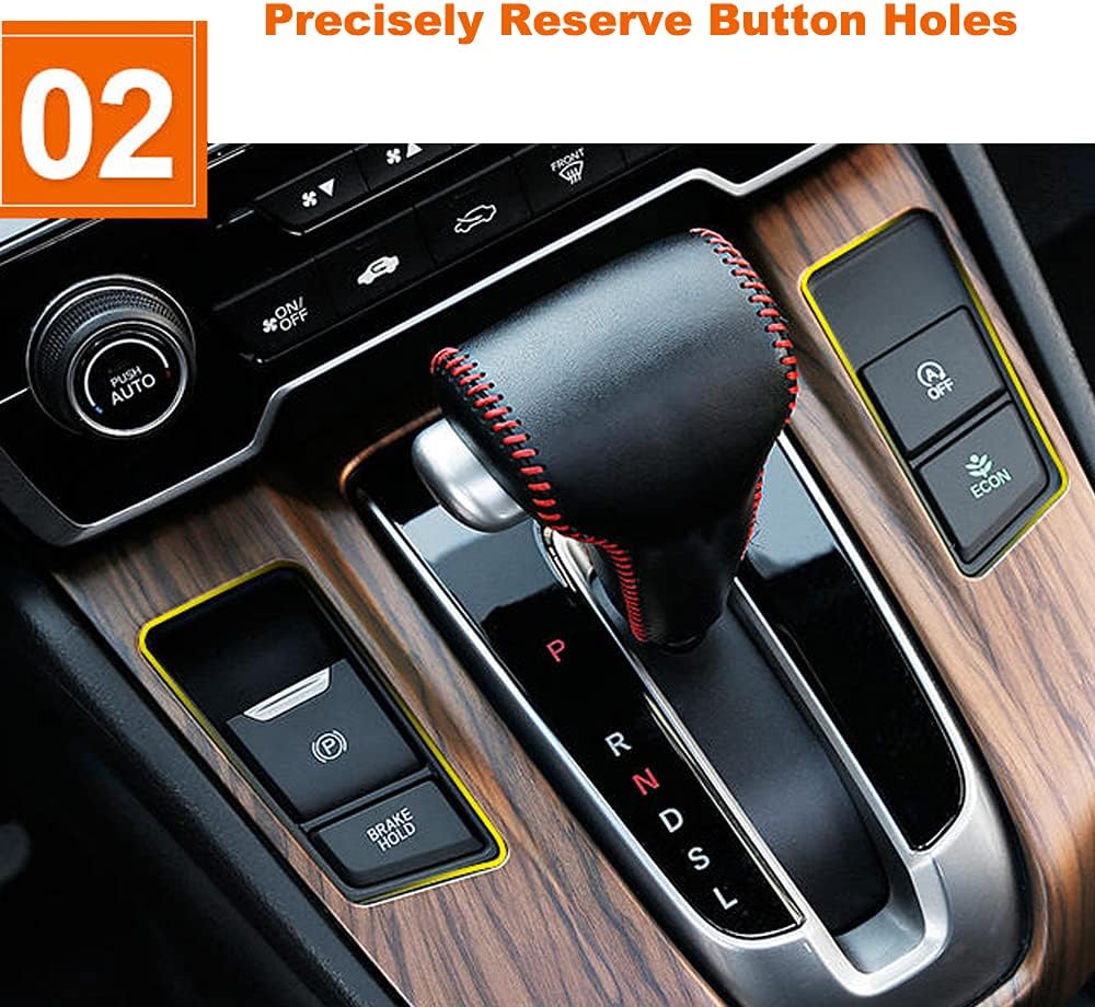 ABS Peach Wood Texture Gear Shift Panel Cover Interior Decoration Trim Accessories For Honda Gas CRV 2017 2018 2019 2020 2021 2022(With gear lever)