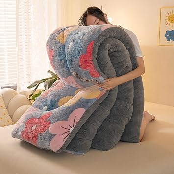 Super Warm Lamb Quilt, Double-Sided Velvet Winter Blanket Fluffy Lambswool Thick Comforter CoreA,200 * 230cm/4.0kg