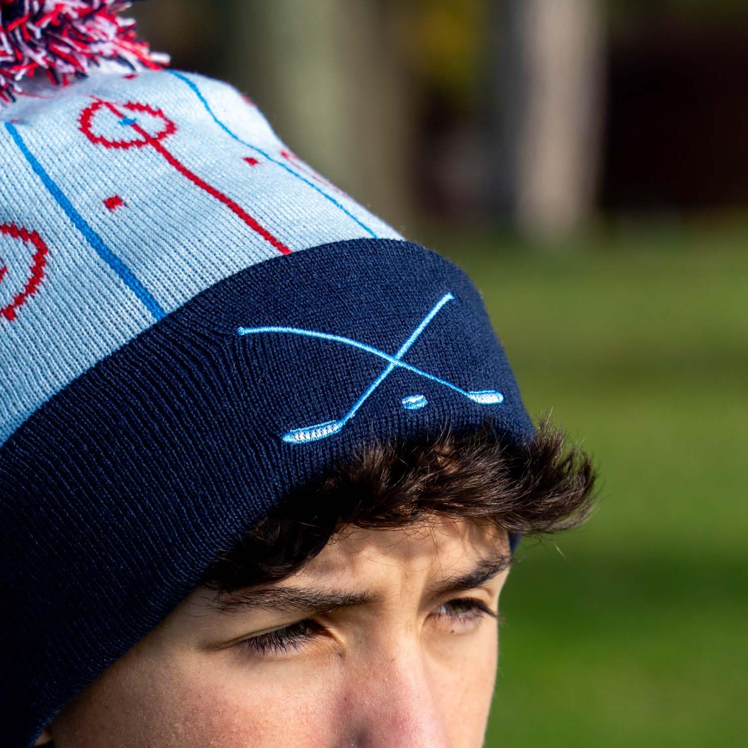 ChalkTalkSPORTS Hockey Knitted Beanie Hat | Hockey Pom Beanies - Image 5