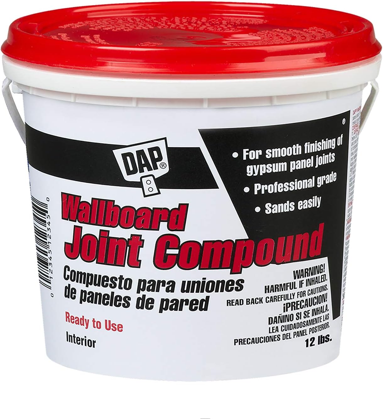 Wallboard Joint Compound, White, 12 Lbs (7079810102)