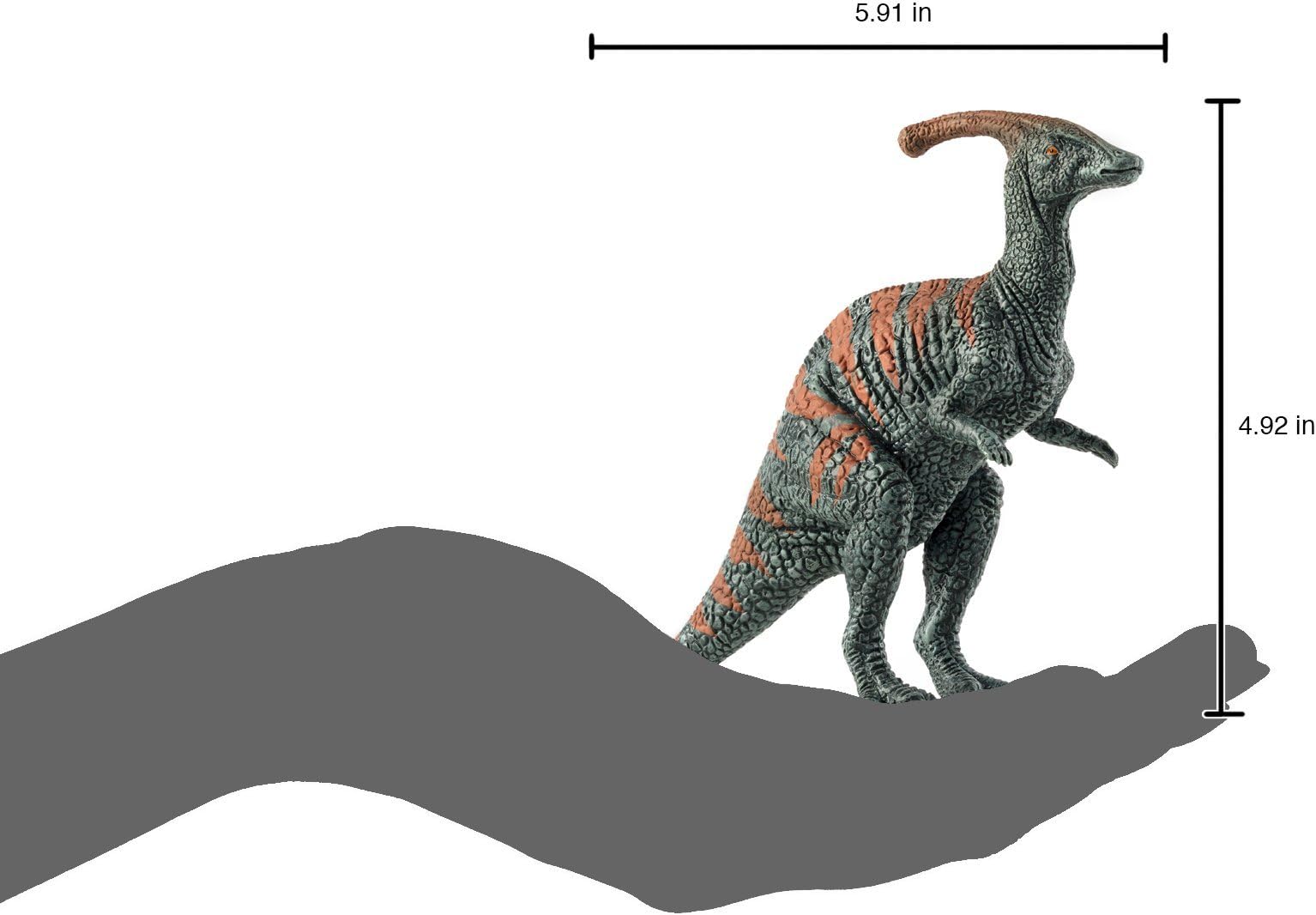 MOJO Parasaurolophus (Duck Billed Dinosaur) Realistic Dinosaur Toy Replica Hand Painted Figurine