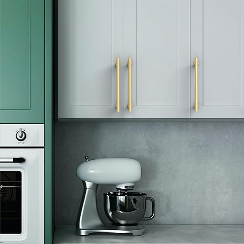 Miniatura 4 de Asidrama Paquete de 10 manijas de gabinete de cocina color negro mate de 7.5 pulgadas (7.559 in), tiradores de gabinete de cocina, manijas de cajón,