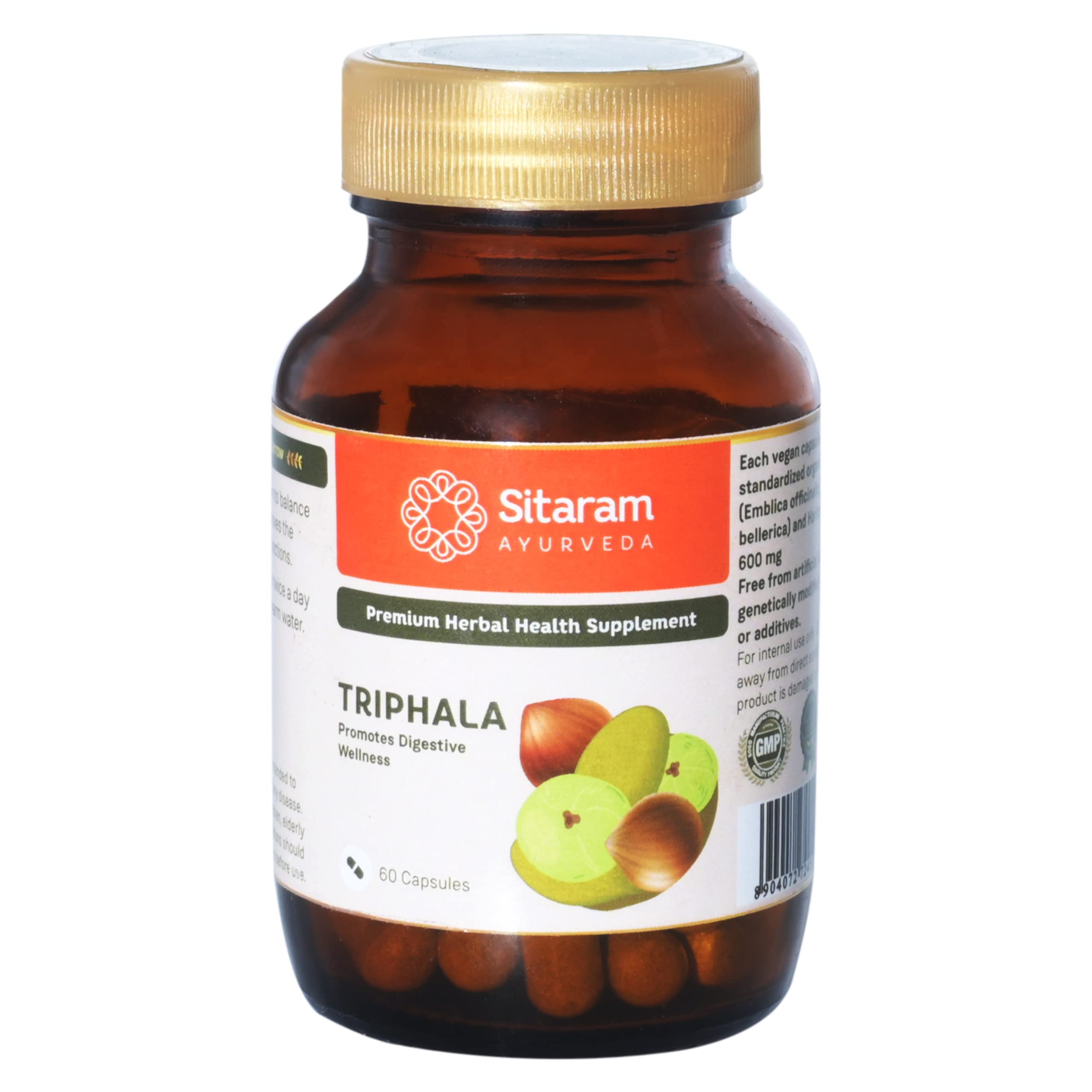 Sitaram Ayurveda Triphala Capsules 60 Nos | More Potent 600 MG Extract (other brands - 250 MG) | Triphala Capsules For Healthy Eyes | Keeps Away Greys & Wrinkles | Bowel Wellness | Improves Digestion. (B09L4X21QQ) Amazon Price History, Amazon Price Tracker