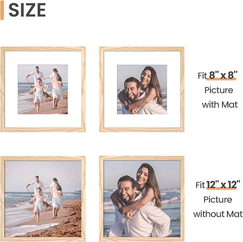 Vista 638 de upsimples - Portarretratos de 8.5 x 11 pulgadas, para fotos de 6 x 8 pulgadas con paspartú o de 8.5 x 11 pulgadas sin paspartú, marcos de fotos