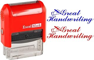 ExcelMark Self-Inking Rubber Teacher Grading Stamp - Great Handwriting