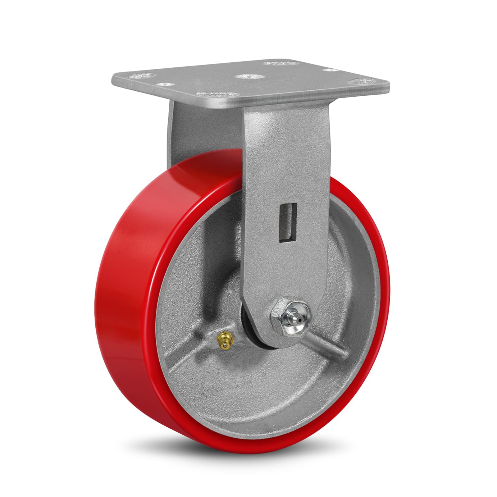 Heavy Duty Plate Casters - 4 Wheels, Brake & Swivel -16