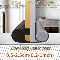 Vista 2 de Tope de puerta para puertas de 31 a 39 pulgadas, sin adhesivo, para parte inferior de la puerta, bloqueador de corrientes de aire debajo