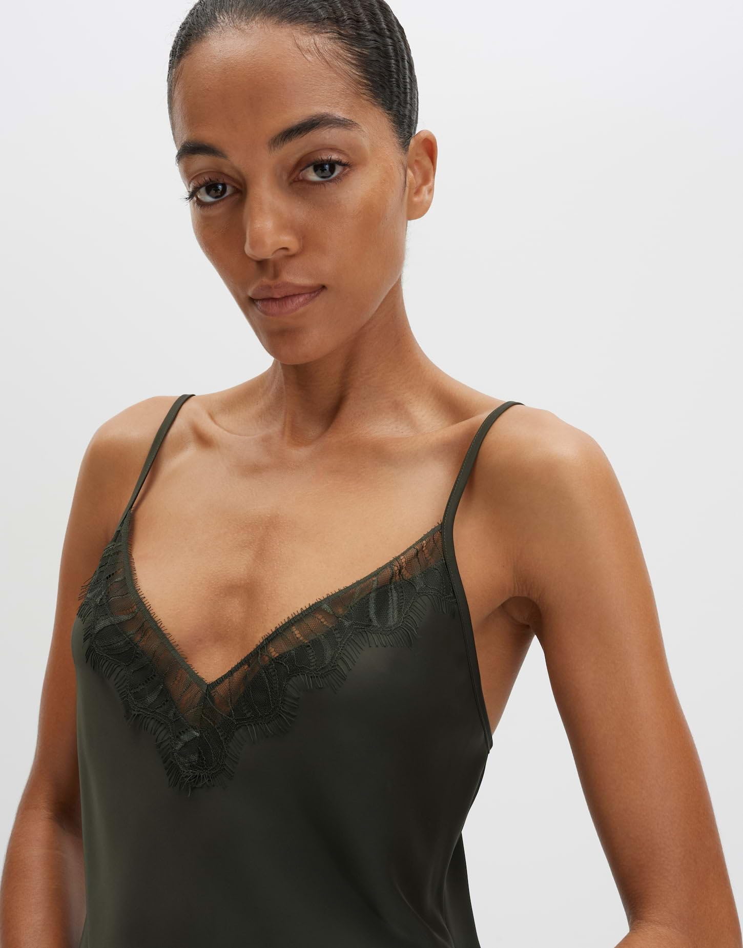 someday Damen Blusentop | Zartes Spitzentop aus Satin Regular Fit