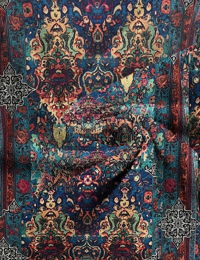 Poetsky Womens Tunic Tops for Leggings with Pockets Vneck 3/4 Length Sleeve Shirt Casual Long T-Shirts S-3XL - Image 3