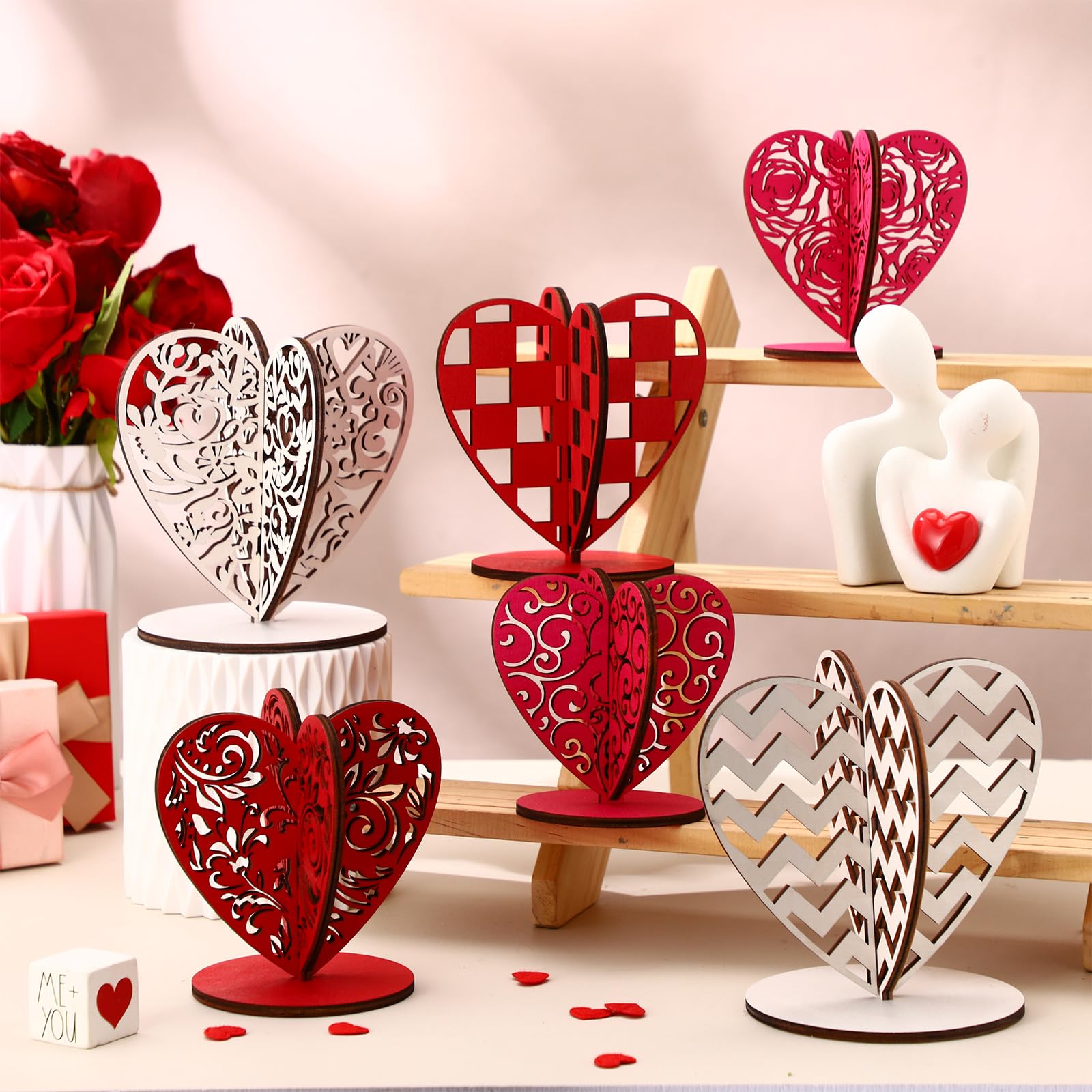 Valentines Wired Heart Table Top
