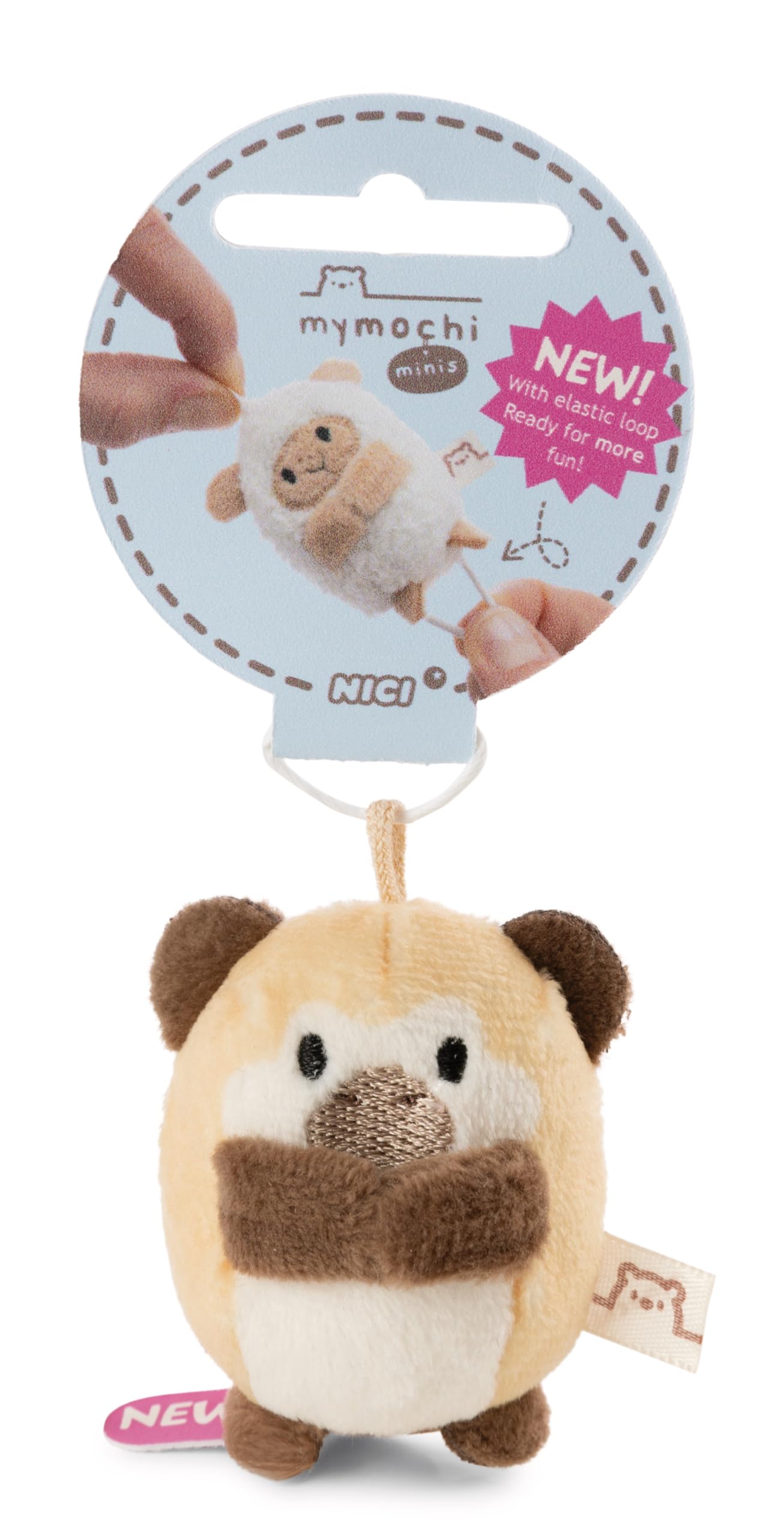 NICI 62374 Cuddly Toy, Monkey Manki, 5 cm, Brown, Soft Plush Toy, Cute Stuffed Toy for Cuddling and Playing, Great Gift Idea for Children and Adults