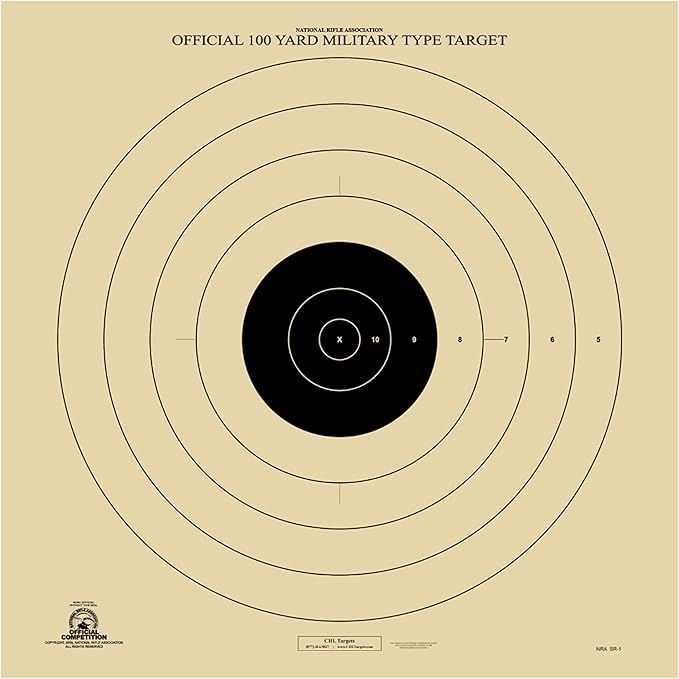 Amazon.com : Official NRA SR-1 Target, High Powered Rifle Target, Paper ...