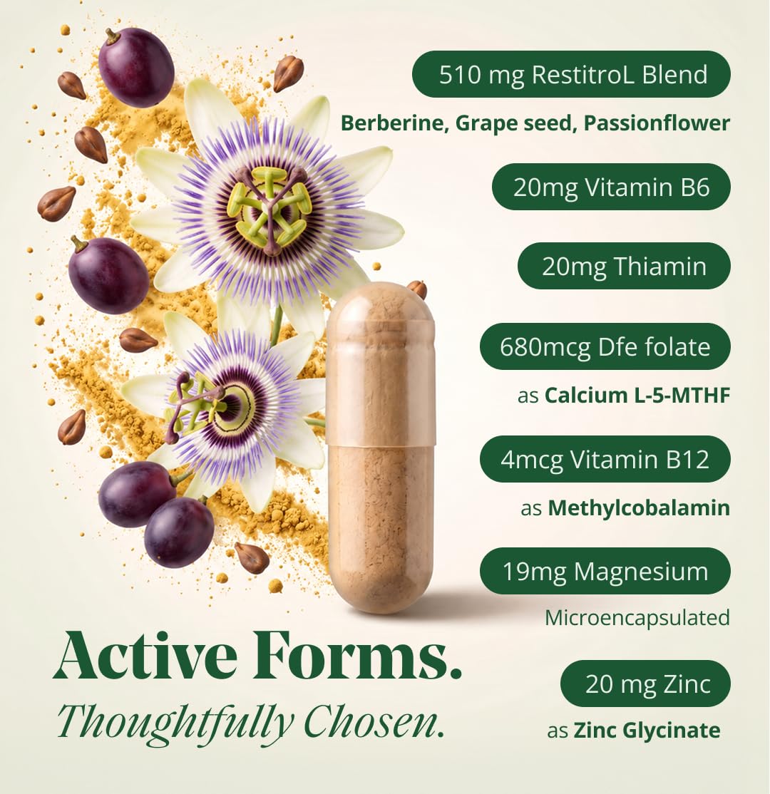 Semaine Hormone Balance for Women - Womens Hormone Balance Supplement & Premenopausal Supplements for Women - Methylated Folate, B Vitamins, Magnesium, Zinc, Berberine Phytosome & Grapeseed - 60 count — Amazon image 3