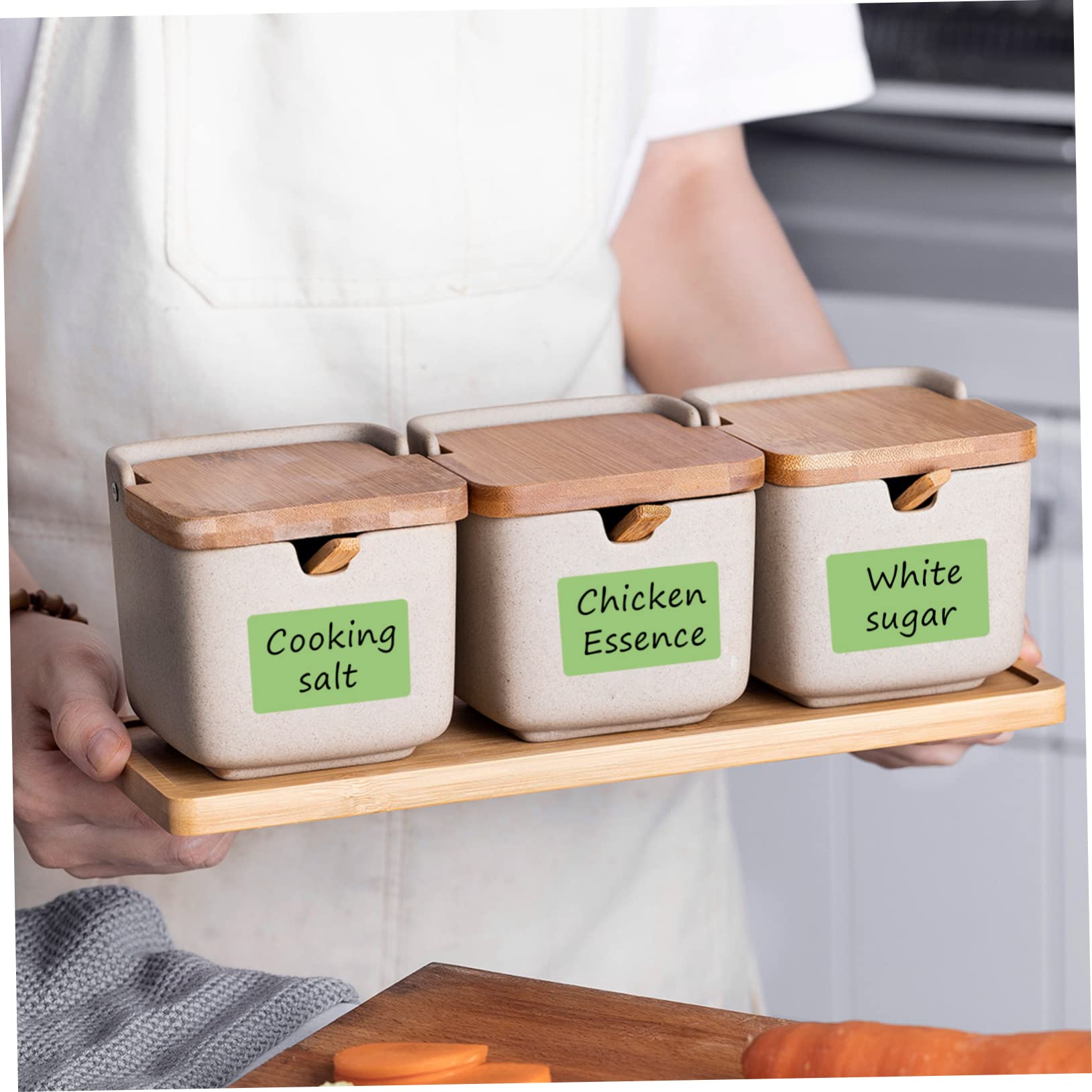 6pezzi Etichette Termiche Autoadesive Colorate Da Etichette Impermeabili Per Ufficio Cucina e Negozio Di Tè Al Latte Verde