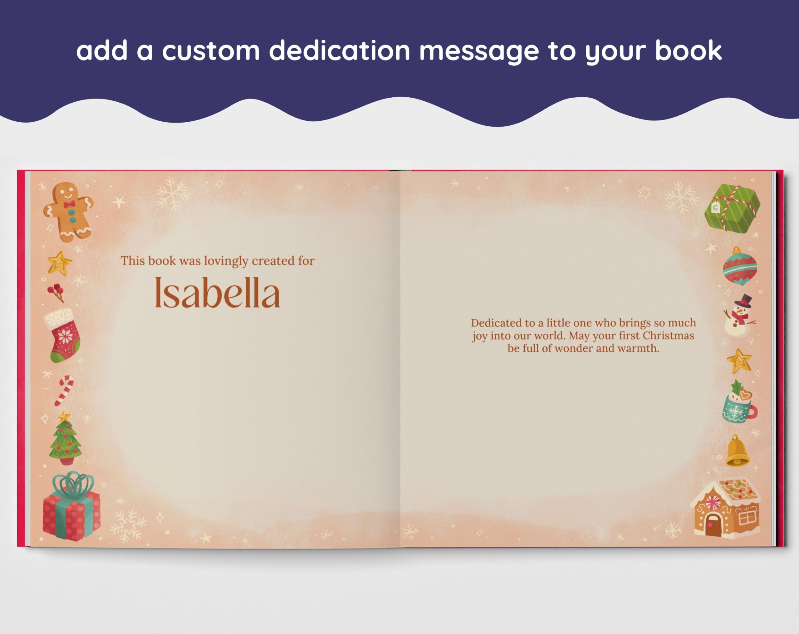 Baby's First Christmas - Baby Christmas Gift - First Book Keepsake - Personalized Children's Book