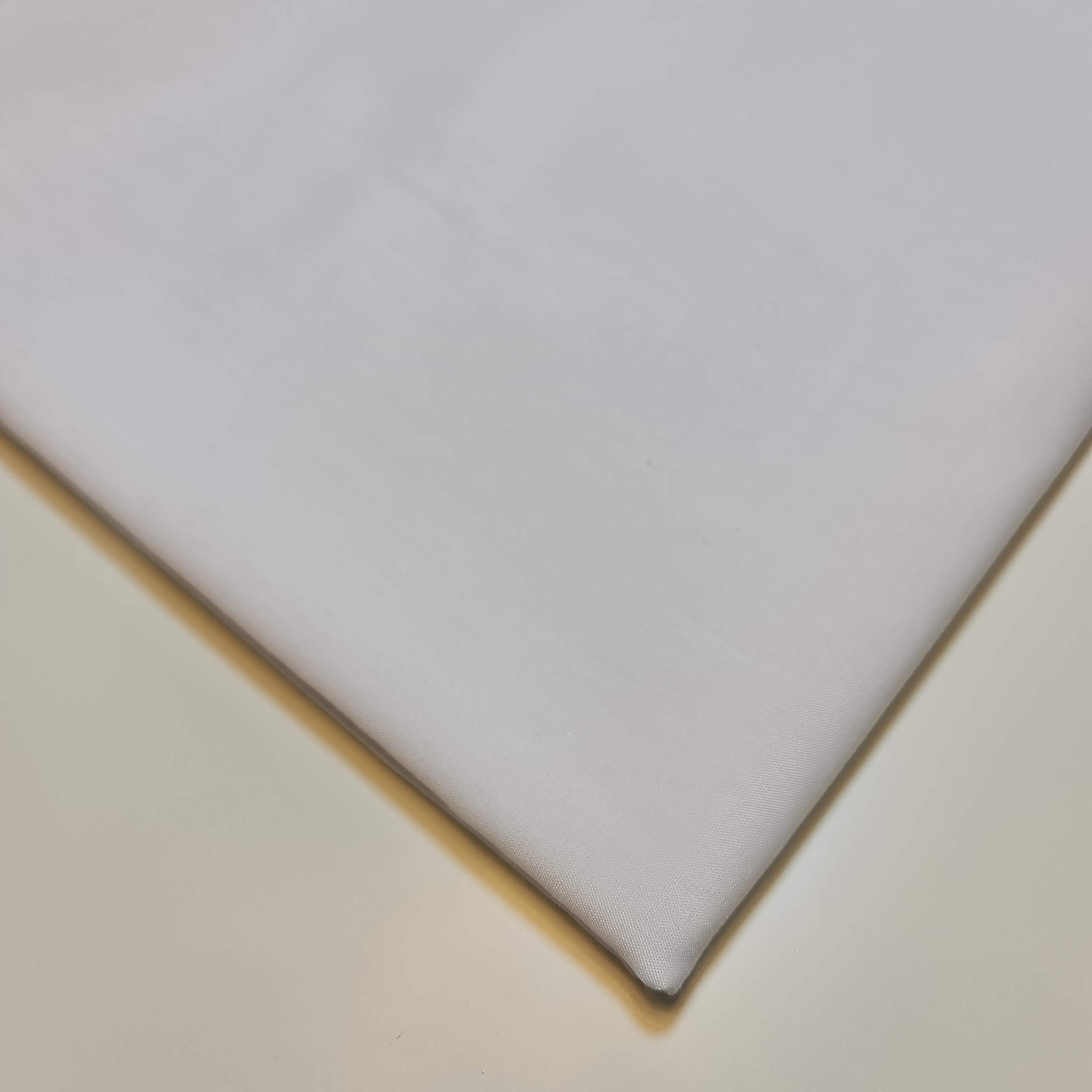 Stazione tessile Plain Poly Cotone Tessuto Fodera Abito Craft Materiale 111,8 cm (10 metri - Bianco)