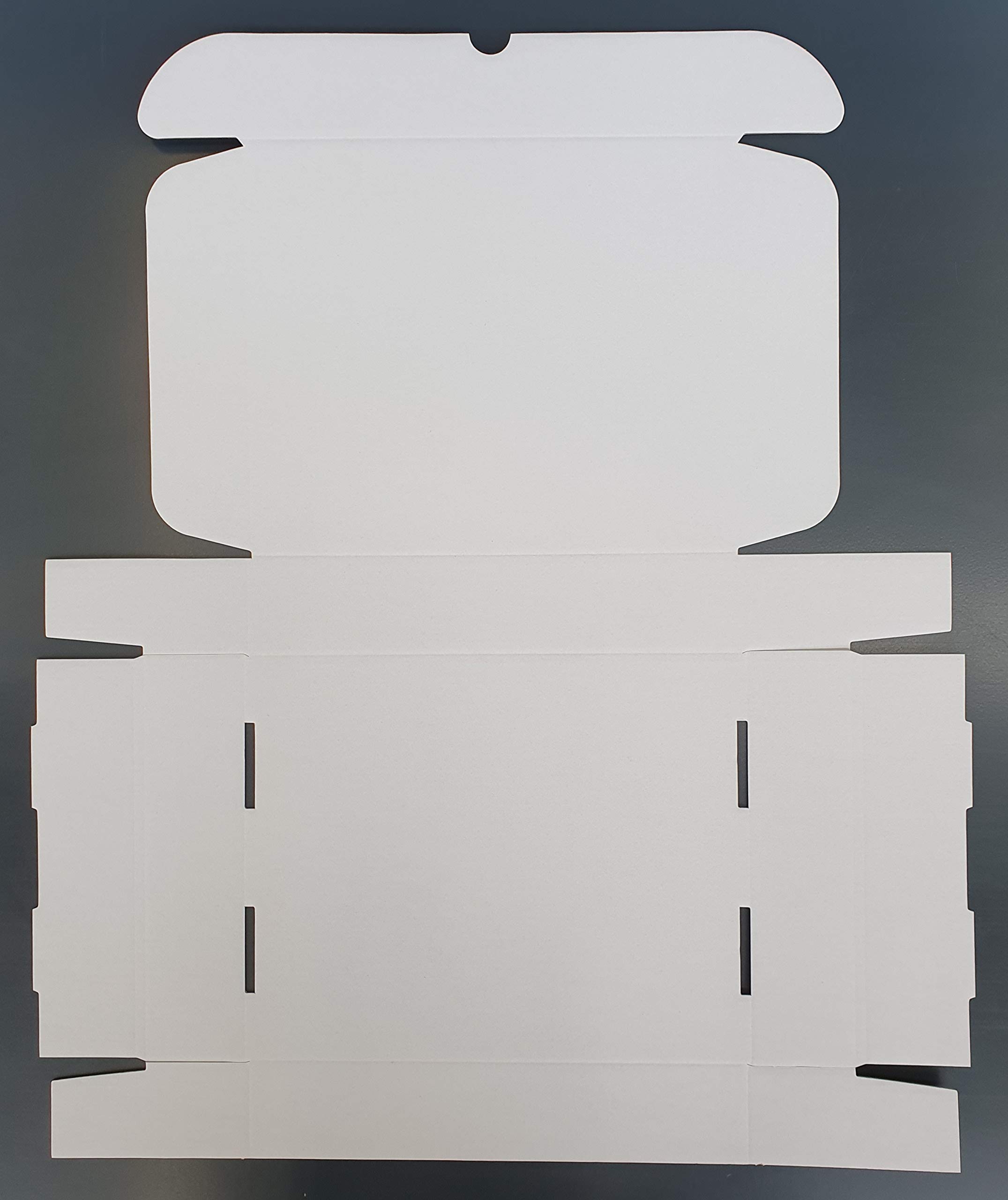 10 X Folding Lid Postal Cardboard Boxes Small Parcel/Mailing Self-Lock Tuck-in Flaps Flat Packed Easy To Assemble - (9.3'' X 7.7'' X 1.9'' (23.6 X 19.6 X 4.7cm), Christmas/New Year Printed