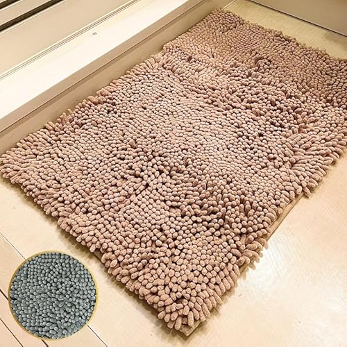 【バスマットすいすい】バスマット 速乾 大判 吸水 マイクロファイバー 洗える 滑り止め 抗菌加工 おしゃれ トイレ 洗面所用 40×60cm ベージュ