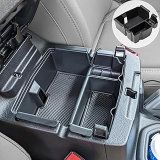Center Console Organizer Tray Compatible with Jeep Wrangler JL/JLU 2018-2021 2022 2023 and Gladiator JT Truck 2020-2023 Insert Armrest Accessories - Won't Covers The Light Inside